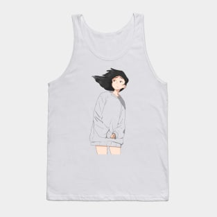 Anime Girl transparent background Tank Top